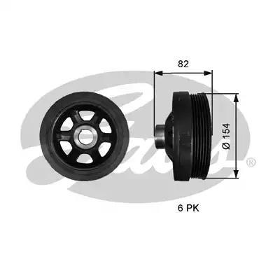 Krank Kasnağı Mercedes C 97-01, Clk 97-09, Cls 04-10, E 96-09, S 98-05, Sl 98-12, Slk 00-04, M 98-05, R 05-14, G 97 => , Viano 3.0, 3.2, 3.7 03 => , | TVD1139 GATES