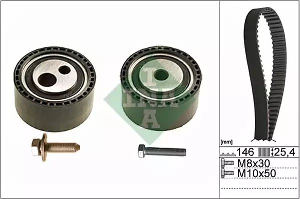 Eksantrik Rulman Kiti (Triger Seti) C5 C5 II C8 P406 Ym P607 P807 DW12TED4 (2,0HDI 16V) / (146 Diş K | 530044610 INA
