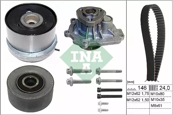 Triger Seti + Devirdaım (Fiat Stilo 1.6 Alfa Romeo 159 1.8 Mpi Opel Astra G-H Corsa D Insignia A 1.6) | 530072430 INA