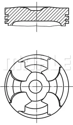 0010200 Piston Complete (87)MM MERCEDES-BENZ | MAHLE