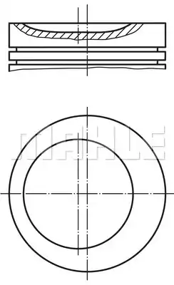 0020301 Piston Complete (83.4)MM MERCEDES-BENZ | MAHLE