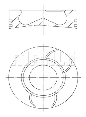 MHL-0400322 Piston Segmanlı 206 / 307 / Bipper / Nemo / Fiesta 1.4HDI DV4TD 0502 73.7mm (0.40mm Kisa) | MAHLE