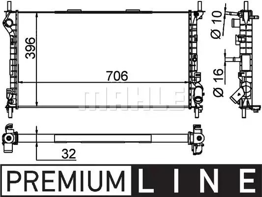 CR1196000P Radyatör Ford Transit Connect | MAHLE