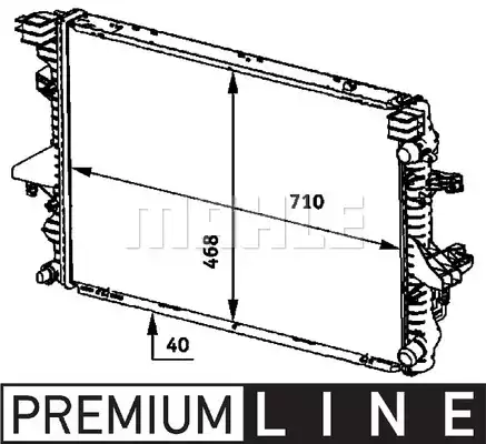 Radyatör AC+KLİMASIZ+MEK+OTOM 710x468x32 Volkswagen Multıvan V 2.5 TDI 03-09 | CR583000P MAHLE