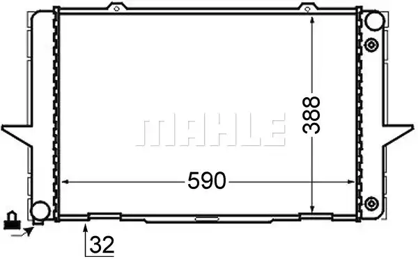 Radiator Volvo 850 Turbo (CR762000S) | CR762000S MAHLE