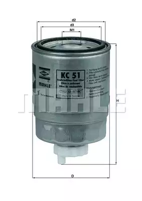 Yakıt Filtresi Citroen Saxo 1.5 96-04, Xsara 1.5 97-00, Nissan Micra II 1.5 98-03,PEUGEOT 106 I 1.5 94-96, 106 II 1.5 96-04 | KC51 MAHLE