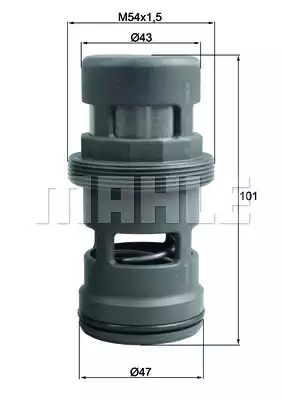 TO18114 Yağ Soğutucu Thermostat. Oil Cooling | MAHLE
