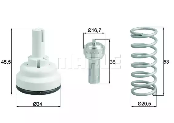 Thermostat İnsert | TX18287D MAHLE