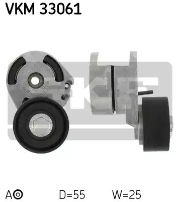 Kayıs Gergi Rulmanı Komple Kütüklü ( Ford Fiesta Fusion 1.4TDCİ 02- )( Peugeot 206 1.4HDI 07.02 407 1.6HDI 05.04- ) | VKM33061 SKF
