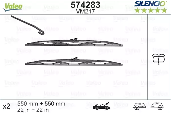 VM217- 574283 (X) Silecek (Silencio) 55+55 (x2) (VM217) P405 | VALEO